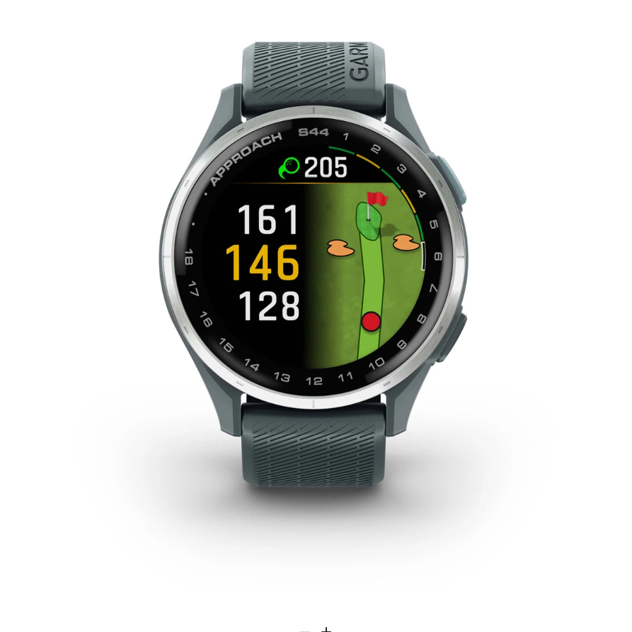 Garmin Approach S44 Golf Watch - Silver Aluminium Bezel with Twilight Silicone Band