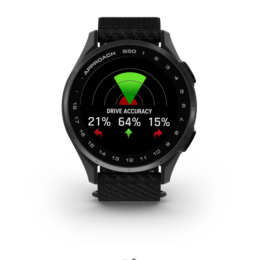 Garmin Approach S50 Golf Watch - Slate Aluminium Bezel with Black ComfortFit Nylon Band