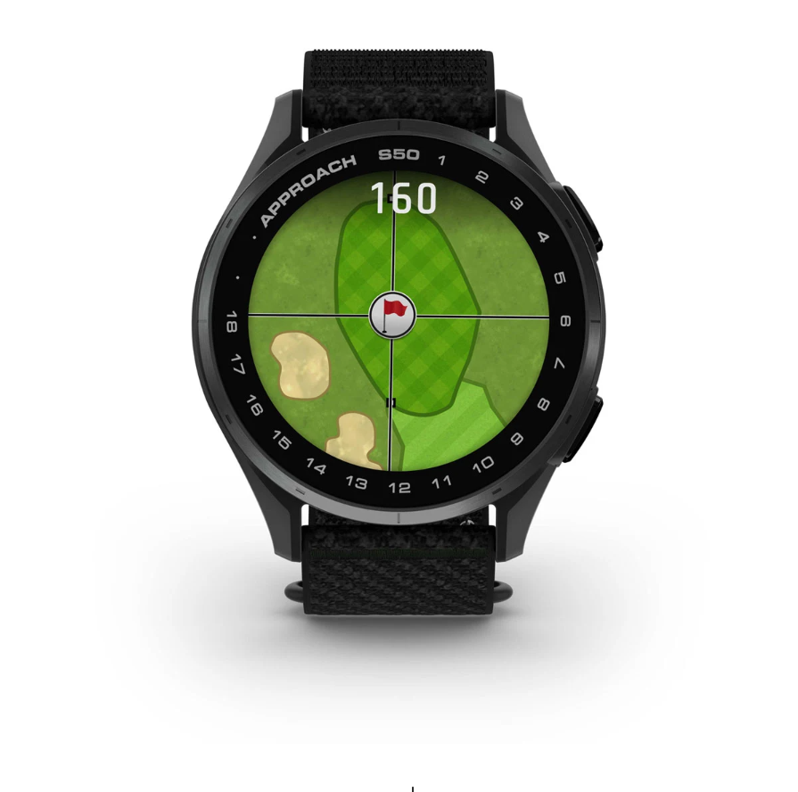 Garmin Approach S50 Golf Watch - Slate Aluminium Bezel with Black ComfortFit Nylon Band