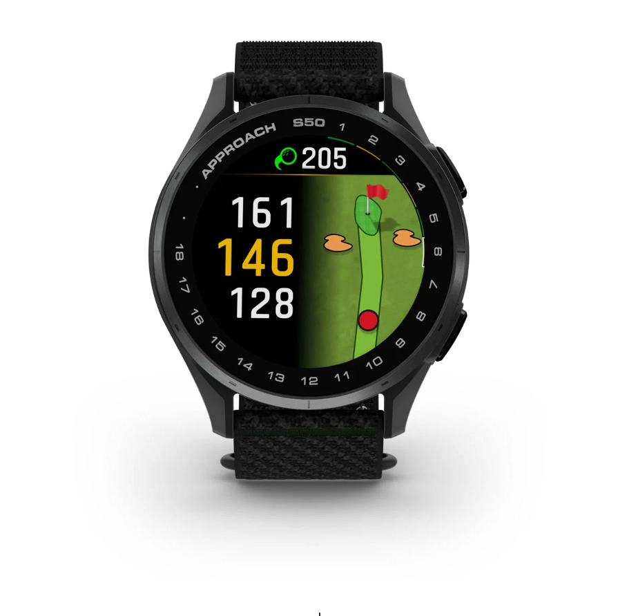 Garmin Approach S50 Golf Watch - Slate Aluminium Bezel with Black ComfortFit Nylon Band