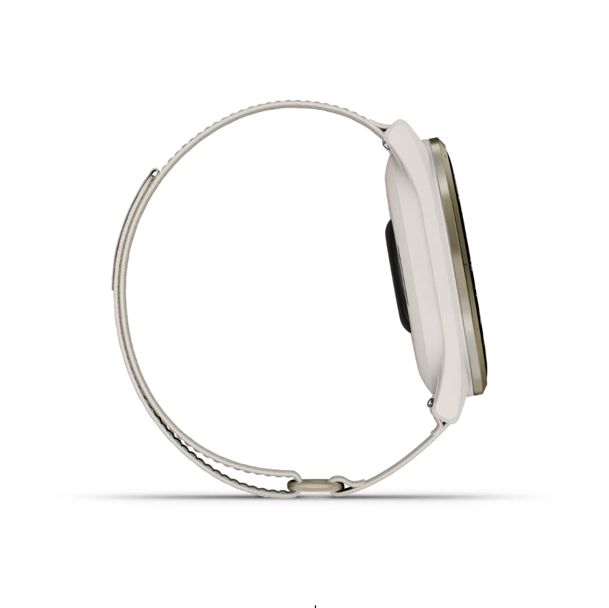 Garmin Approach S50 Golf Watch - Cream Gold Aluminium Bezel with Ivory ComfortFit Nylon Band