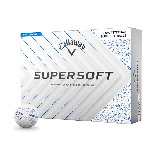 Callaway Supersoft BLUE SPLATTER Golf Balls ( Dozen ) 2 FOR £50!