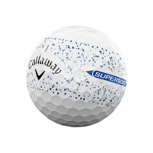 Callaway Supersoft BLUE SPLATTER Golf Balls ( Dozen ) 2 FOR £50!