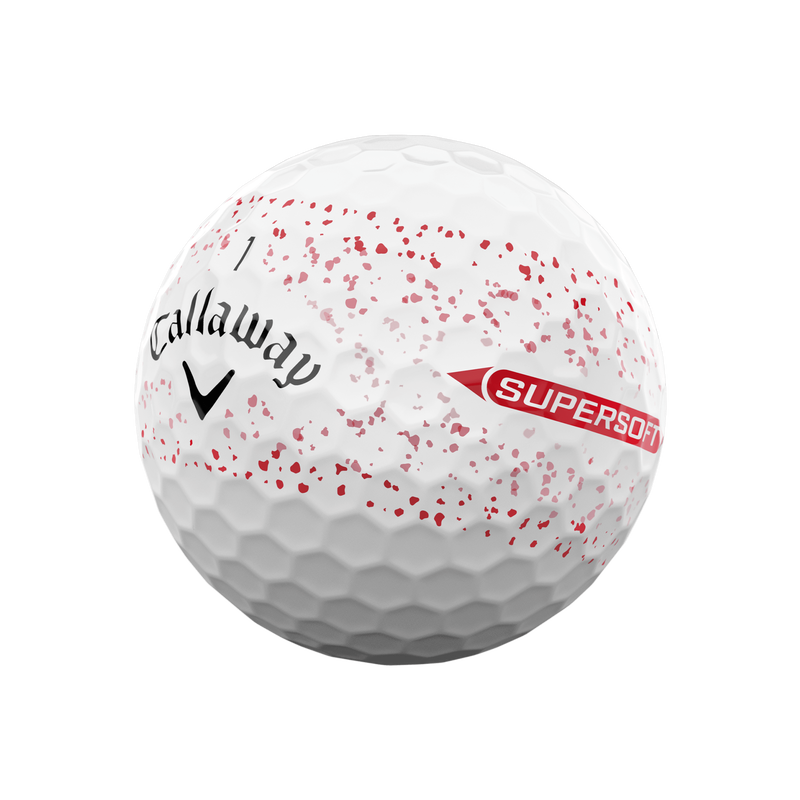 Callaway Supersoft RED SPLATTER Golf Balls ( Dozen ) 2 FOR £50!