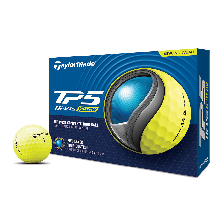 Taylormade TP5 golf balls - Yellow Dozen