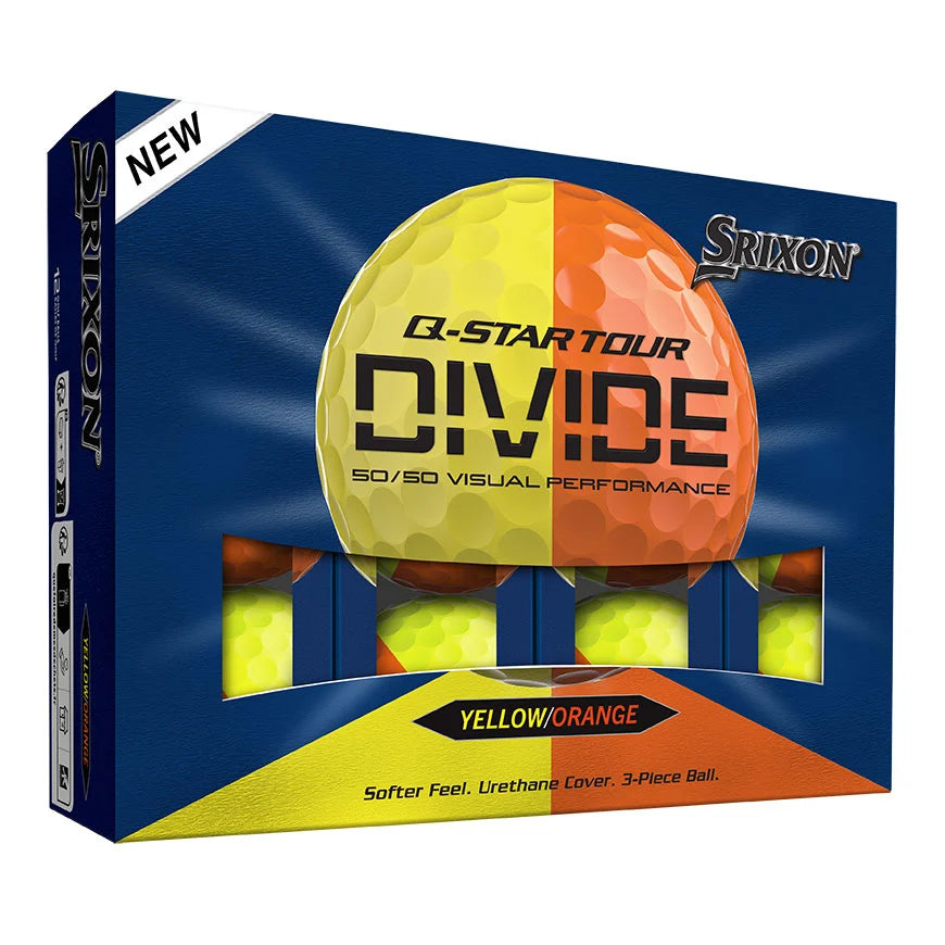 Srixon Q-Star Tour Divide - Yellow/Orange Dozen