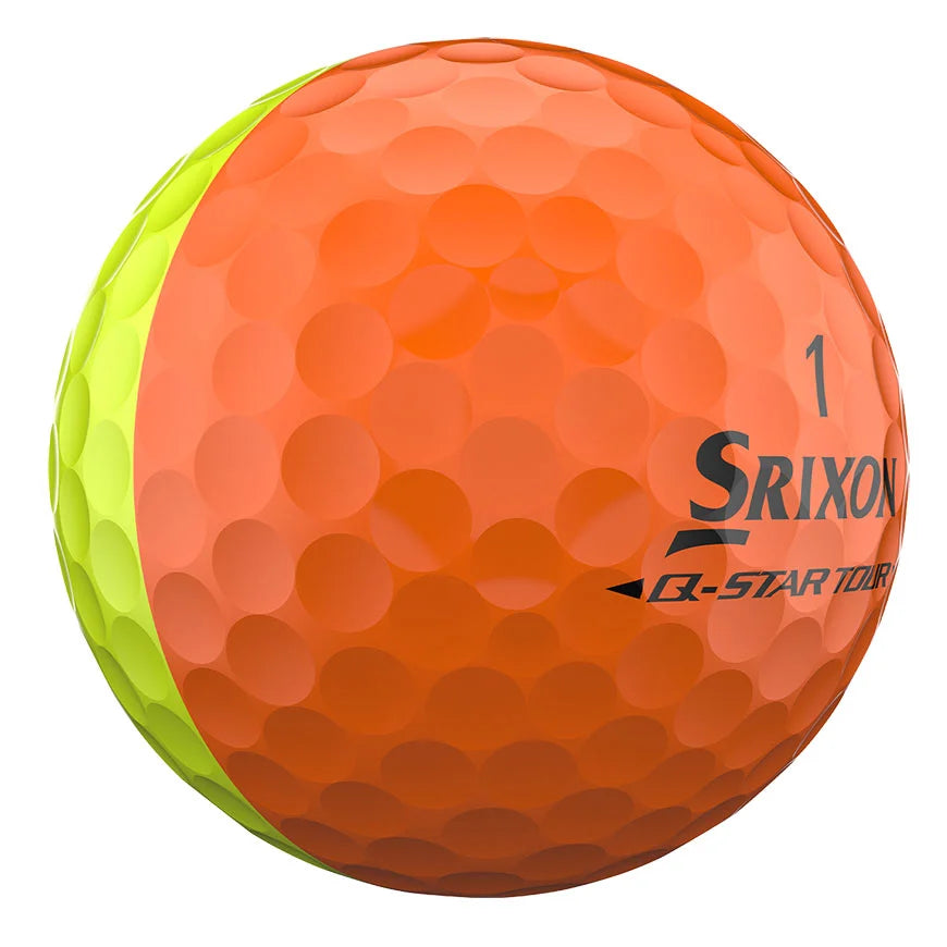 Srixon Q-Star Tour Divide - Yellow/Orange Dozen