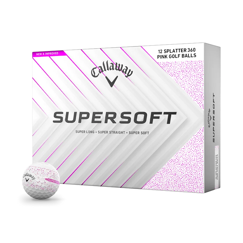 Callaway Supersoft Pink Splatter Dozen Golf Balls