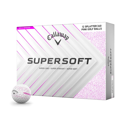 Callaway Supersoft PINK SPLATTER Golf Balls ( Dozen )