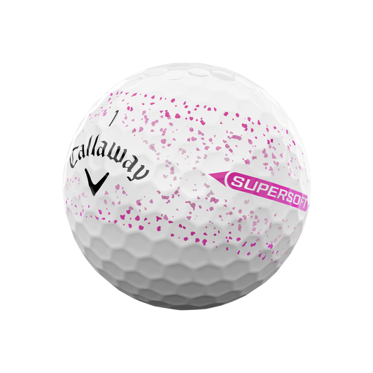 Callaway Supersoft PINK SPLATTER Golf Balls ( Dozen )