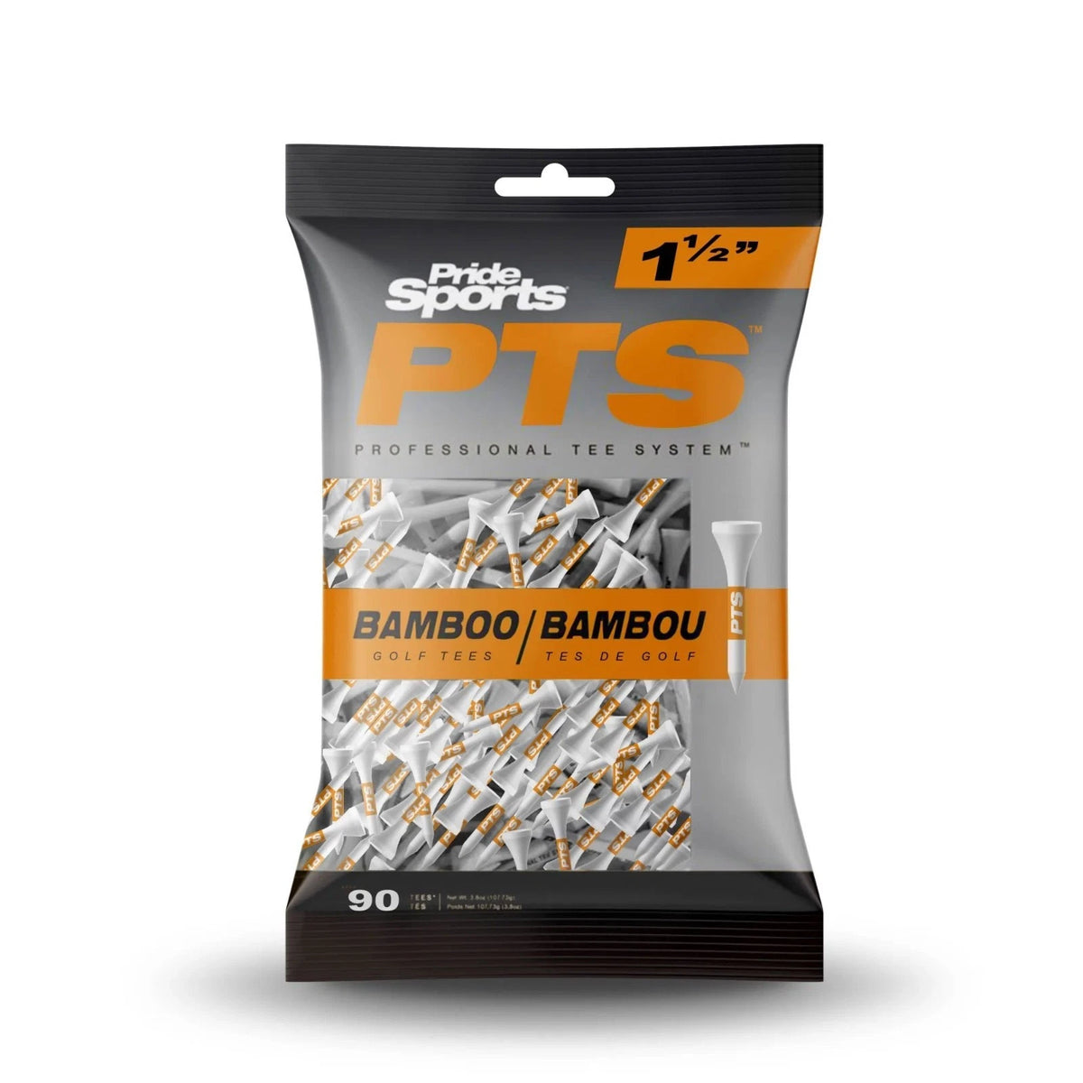 Pride Sports PTS Bamboo 1 1/2" Golf Tees (90 Pack)