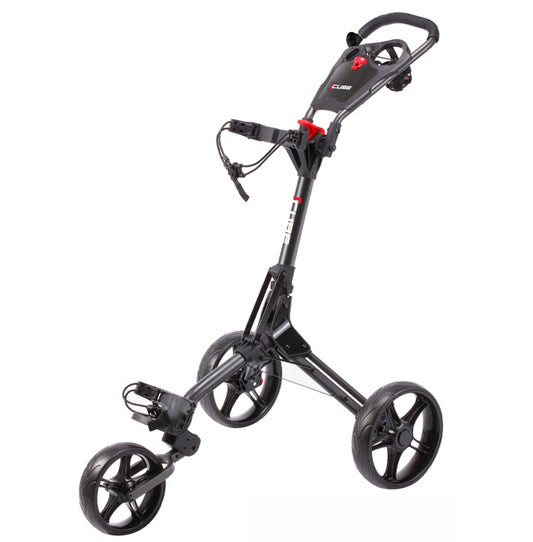 Cube Cart 3.0 - 3 Wheel Golf Trolley - Charcoal / Black